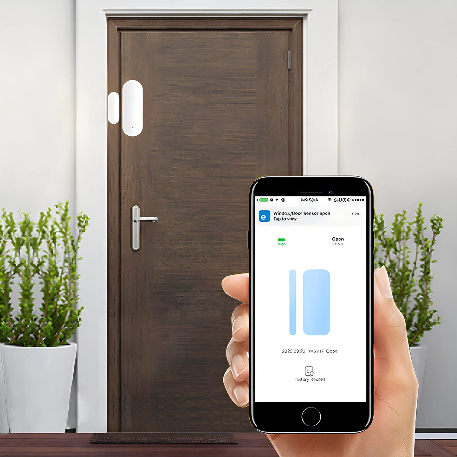 Ewelink Smart Home Zigbee Window Door Sensor Open/Closed Sensor Detector Security Alarm Protection Work with Alexa Google Home