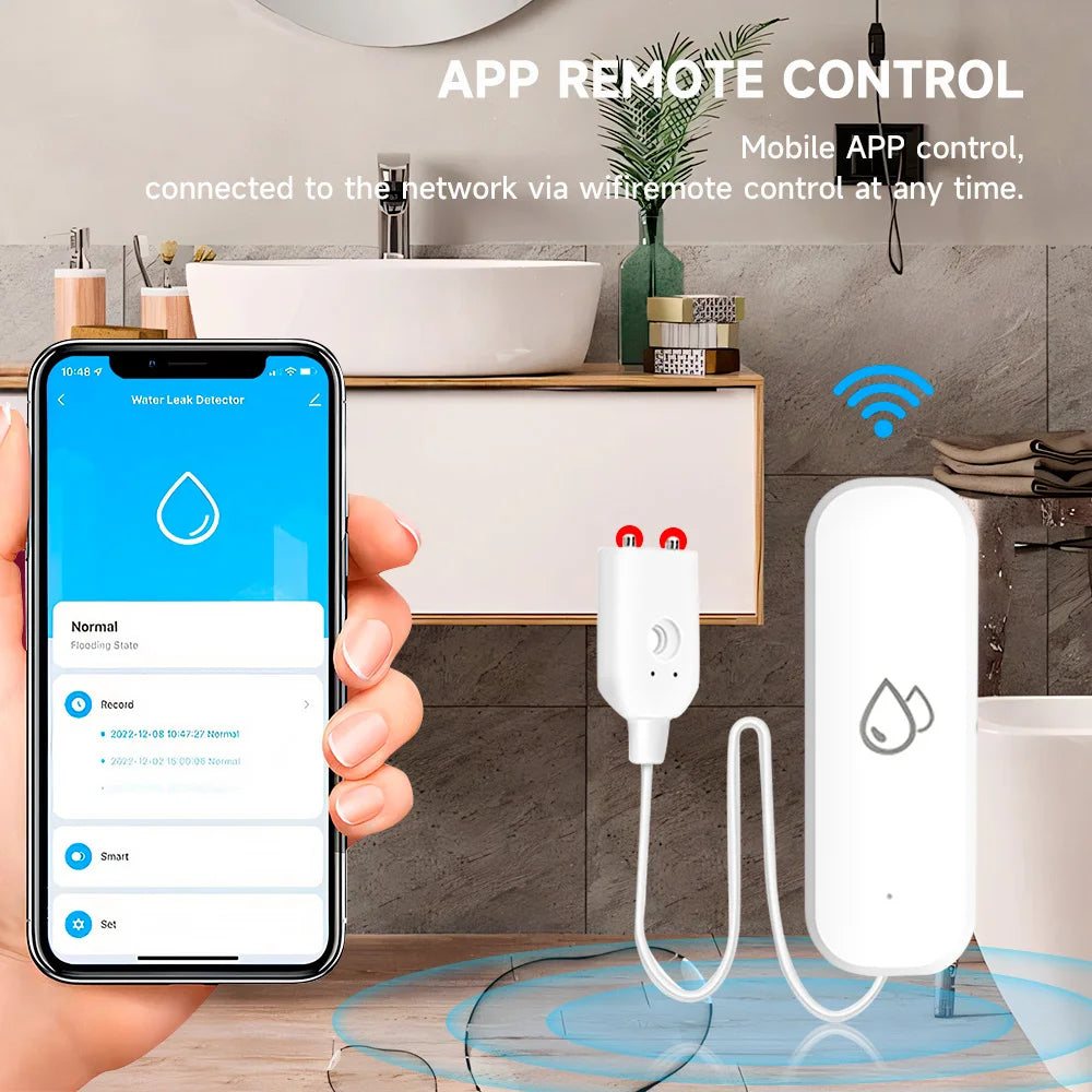 Tuya Wifi/Zigbee Water Sensor Leakage Alarm Flood Leak Detector Smart Home APP Remote Control Smart Home Security Protection