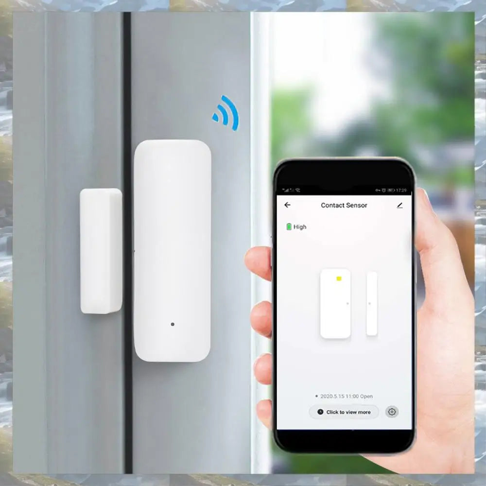 T82C Hot Sale-Tuya Zigbee 3.0 Smart Window Door Sensor Zigbee 3.0 Wireless Connection Multifunction for Smart Echo Hub Smartlife