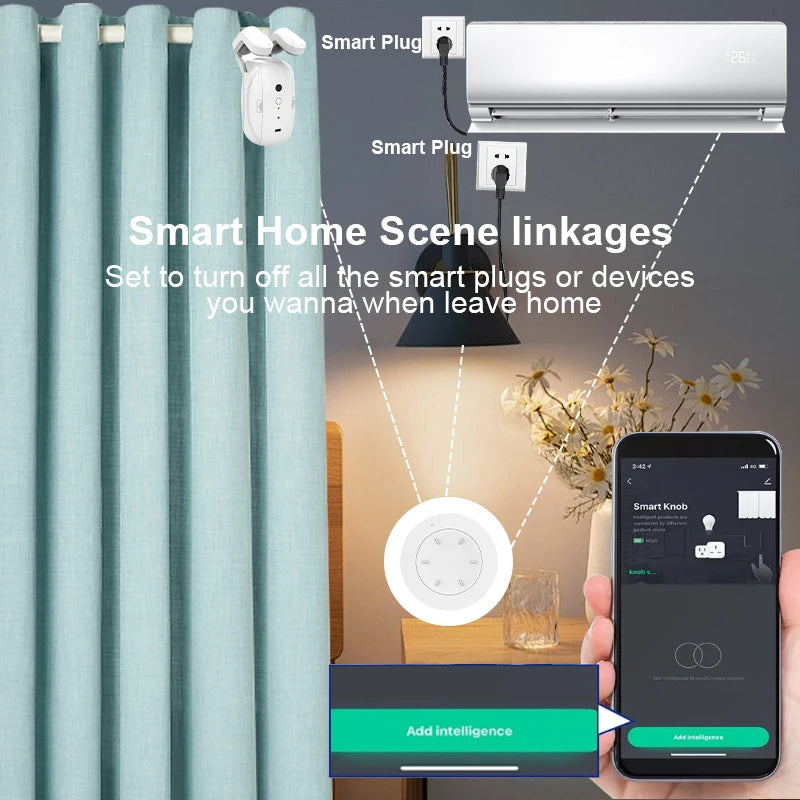 Tuya Zigbee Smart Knob Switch Dimmer Removeable Wireless Scene Linkage Push Button Light Automation Scenarion Remote Panel