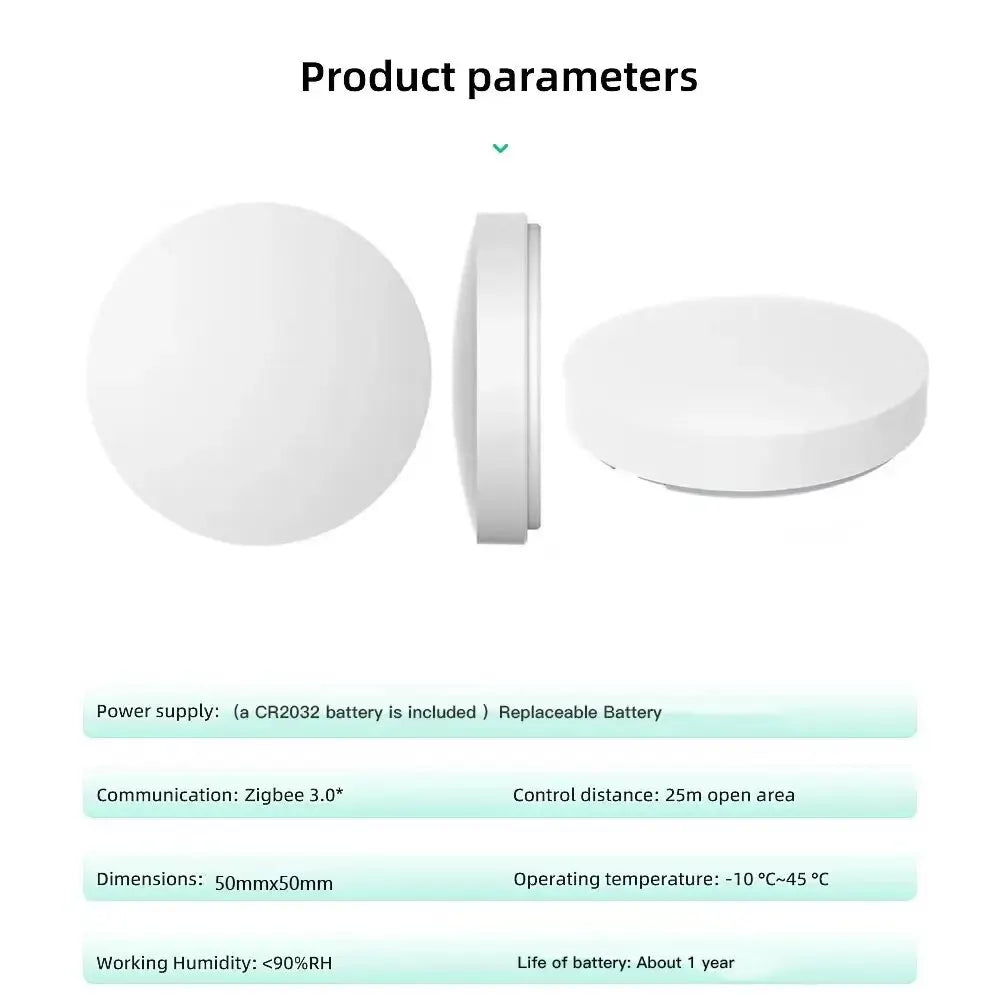 Works with Tuya Zigbee Smart Wireless Scene Button Switch Remoter Multi-Scene Linkage Support Alexa Goolge Home Voice Assitant