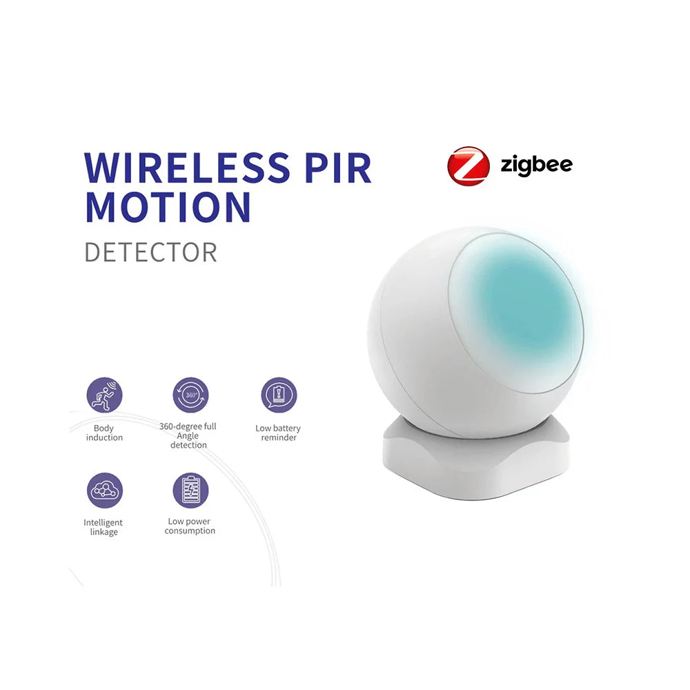 Tuya Zigbee Infrared Detector Wireless Passive Infrared Motion Detect Intelligent Linkage Body Detecting for Home Burglar Alarm