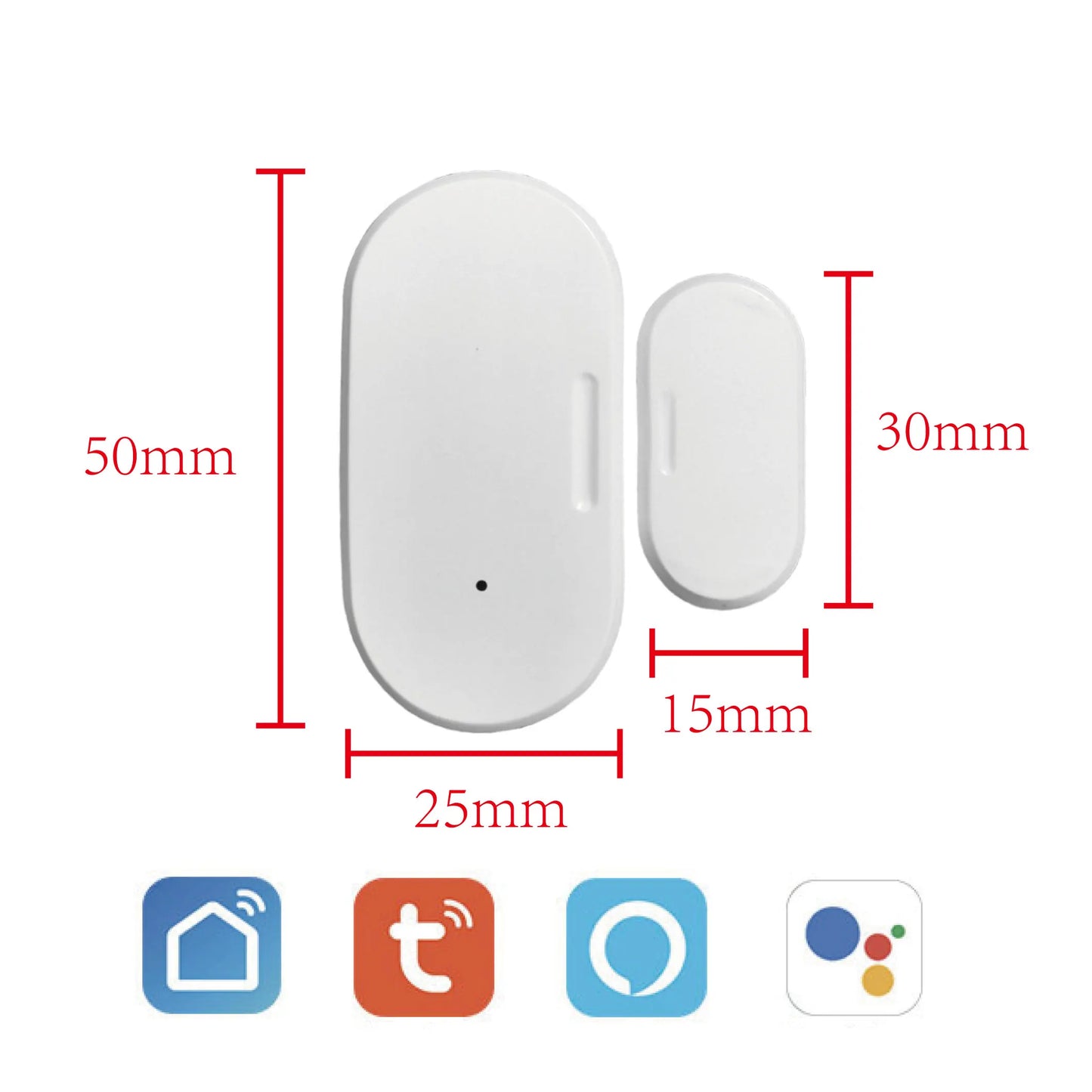 Smart Tuya WiFi Zigbee Window And Door Sensor Door Open / Closed Detectors Home Security Alarm System With Via Alexa Google Home