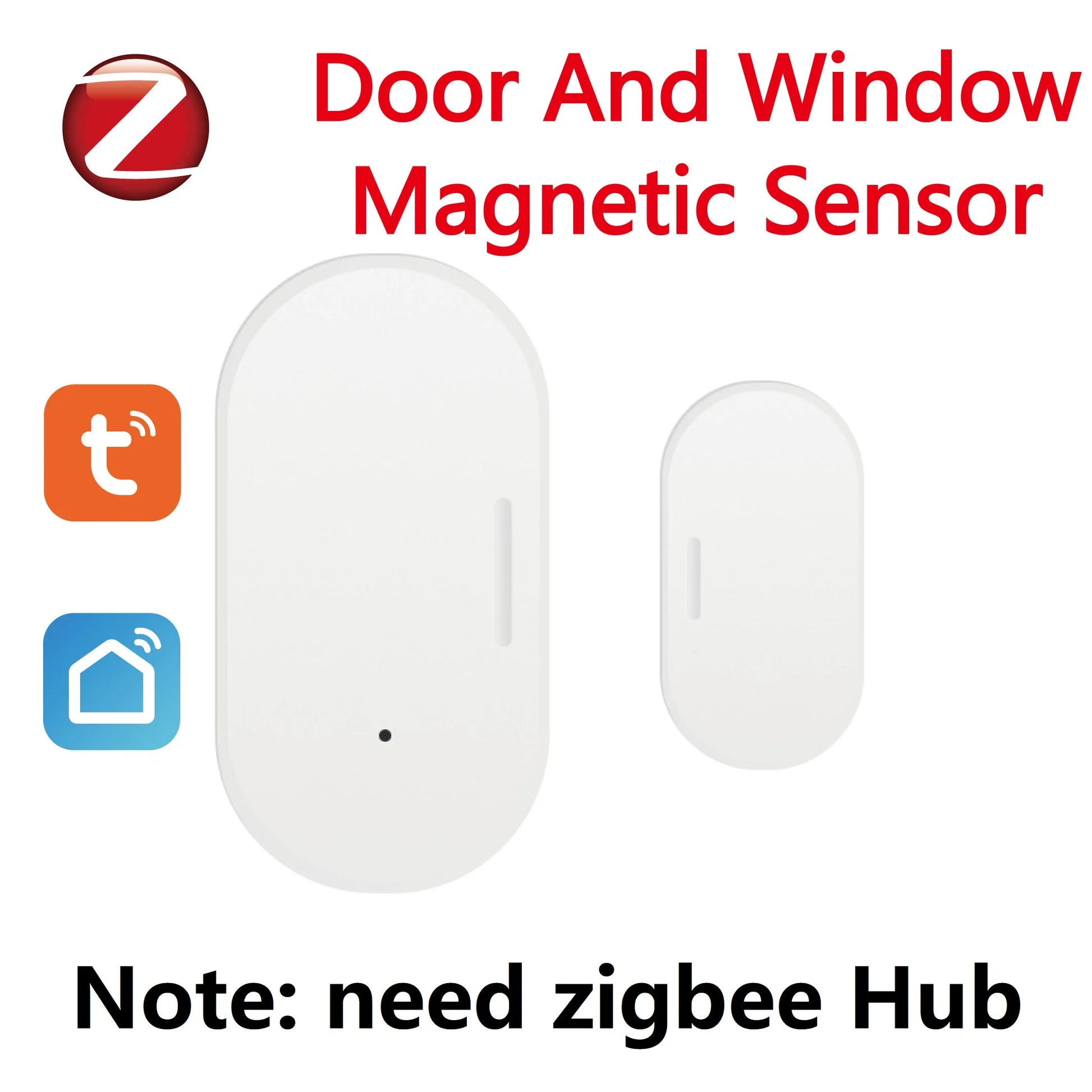 Zigbee Door Window Sensor Open Close Detector Smart Home Security Alarm Burglar Door Sensor Work with Alexa Smart Home Assistant