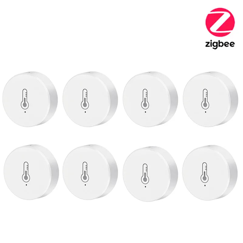 Real Time Tuya Smart Life Zigbee Temperature and Humidity Sensor Thermometer Monitor Work for Alexa Google Home Assistant