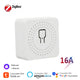 Tuya 16A Zigbee 3.0 Mini Switch Smart Life APP Remote DIY Timing Relay Wireless Control Breaker Work with Alice Alexa Google Hom