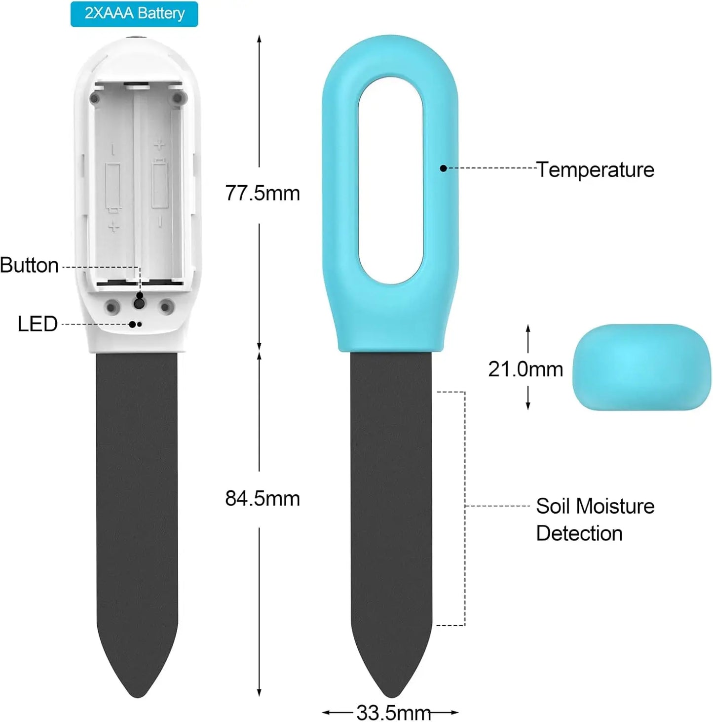 Zigbee Smart Soil Tester Humidity Temperature Moisture Sensor Mobile Phone APP Real Time Monitor for Plant Garden