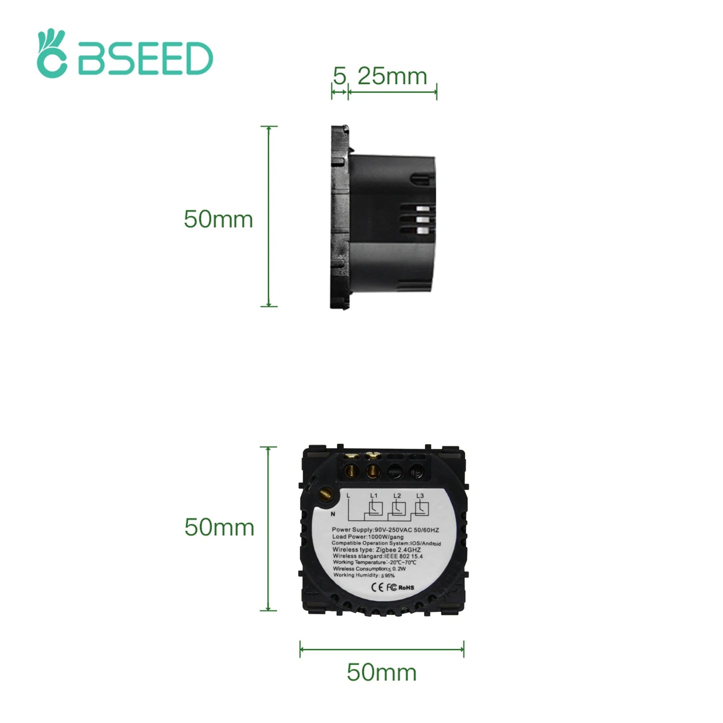 Zigbee Alexa Switch Accessorie Parts Smart Wall Switch Touch Sensor Function Key Neutral Required Support Tuya Google Home