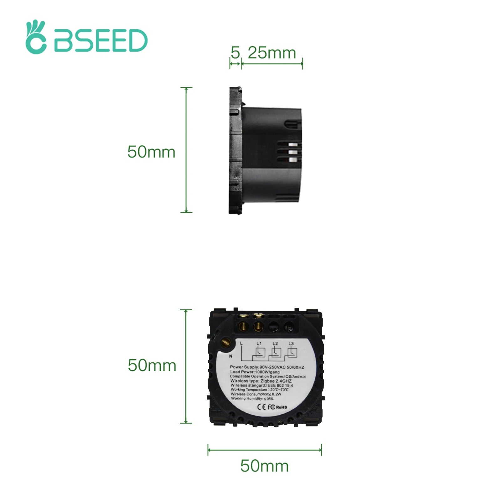 Zigbee Alexa Switch Accessorie Parts Smart Wall Switch Touch Sensor Function Key Neutral Required Support Tuya Google Home