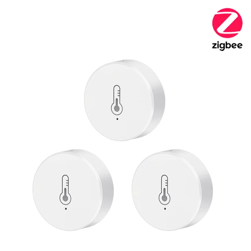 Real Time Tuya Smart Life Zigbee Temperature and Humidity Sensor Thermometer Monitor Work for Alexa Google Home Assistant