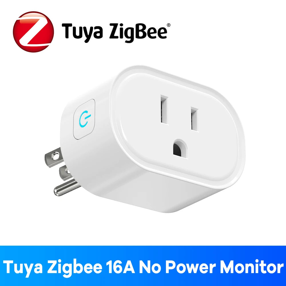 USA Canada Zigbee Smart Plug US Standard 10A/16A Works with Alexa Google Assistant APP Remote Control Timer Group Control