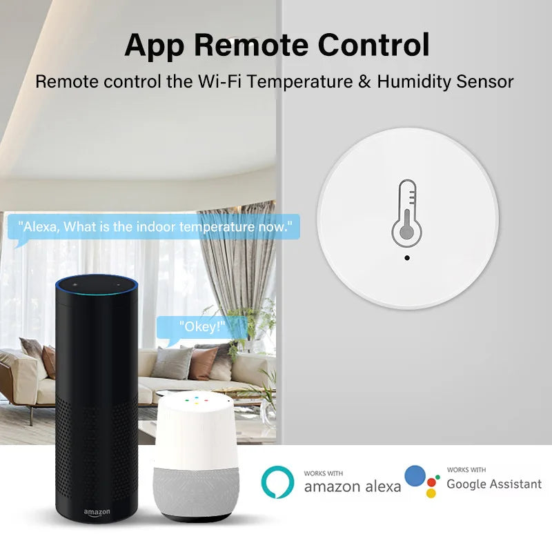 Real Time Tuya Smart Life Zigbee Temperature and Humidity Sensor Thermometer Monitor Work for Alexa Google Home Assistant