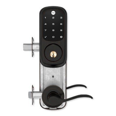 Yale Z-Wave Plus Assure Interconnected Lockset with Touchscreen Deadbolt, Norwood Lever, 4" Prep, Left-Handed, Oil Rubbed Bronze