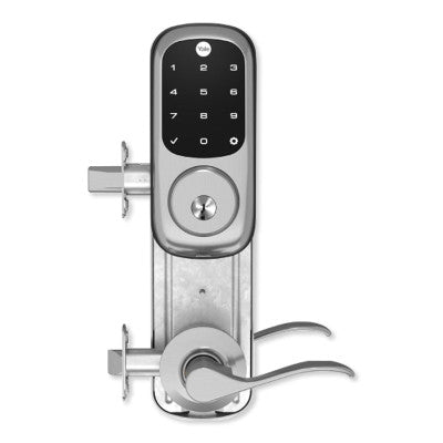 Yale Z-Wave Plus Assure Interconnected Lockset with Touchscreen Deadbolt, Norwood Lever, 4" Prep, Left-Handed, Satin Nickel