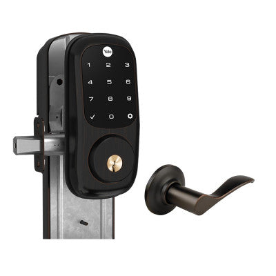 Yale Touchscreen Deadbolt Assure Lock® Interconnect with Z-Wave Plus and Norwood Lever, Right-Handed, Oil Rubbed Bronze