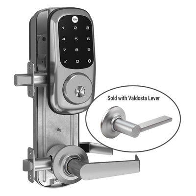 Yale Z-Wave Assure Interconnected Lockset with Touchscreen Deadbolt, Valdosta Lever, Left Handed, Satin Nickel