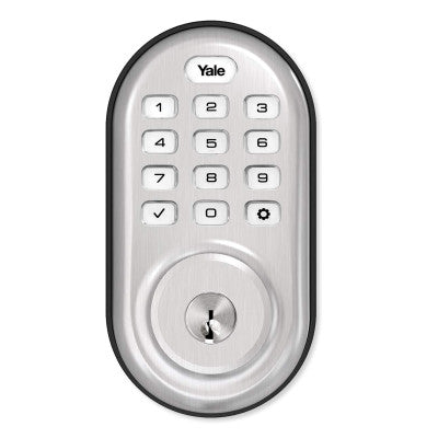 Yale Push-Button Deadbolt Assure Lock®, Standalone (No Smart Module), Satin Nickel