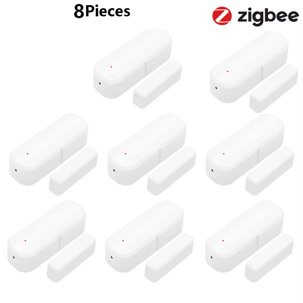 Tuya Zigbee3.0 Smart Window Door Gate Sensor Detector Smart Home Security Alarm System Smart Life Tuya App Remote Control
