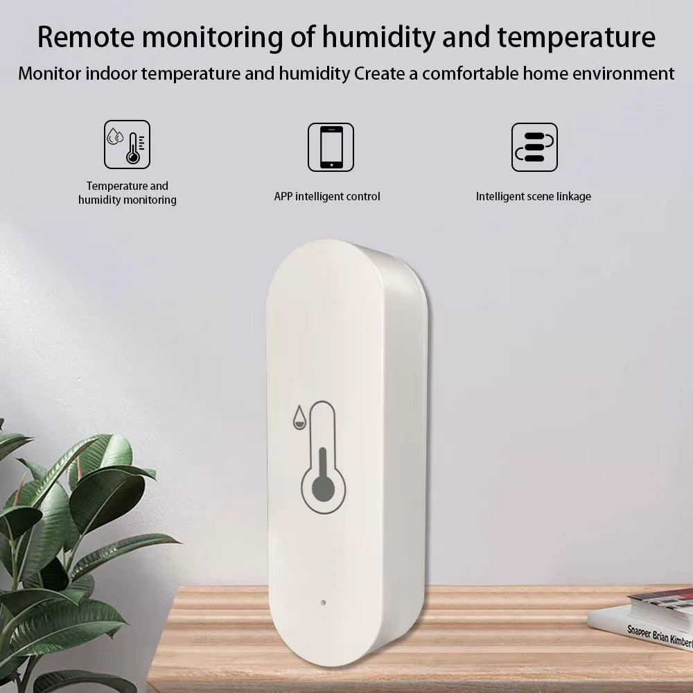 Ewelink Zigbee3.0 Temperature Humidity Sensor Smart Home Indoor Hygrometer APP Monitoring Work with Google Home Alexa