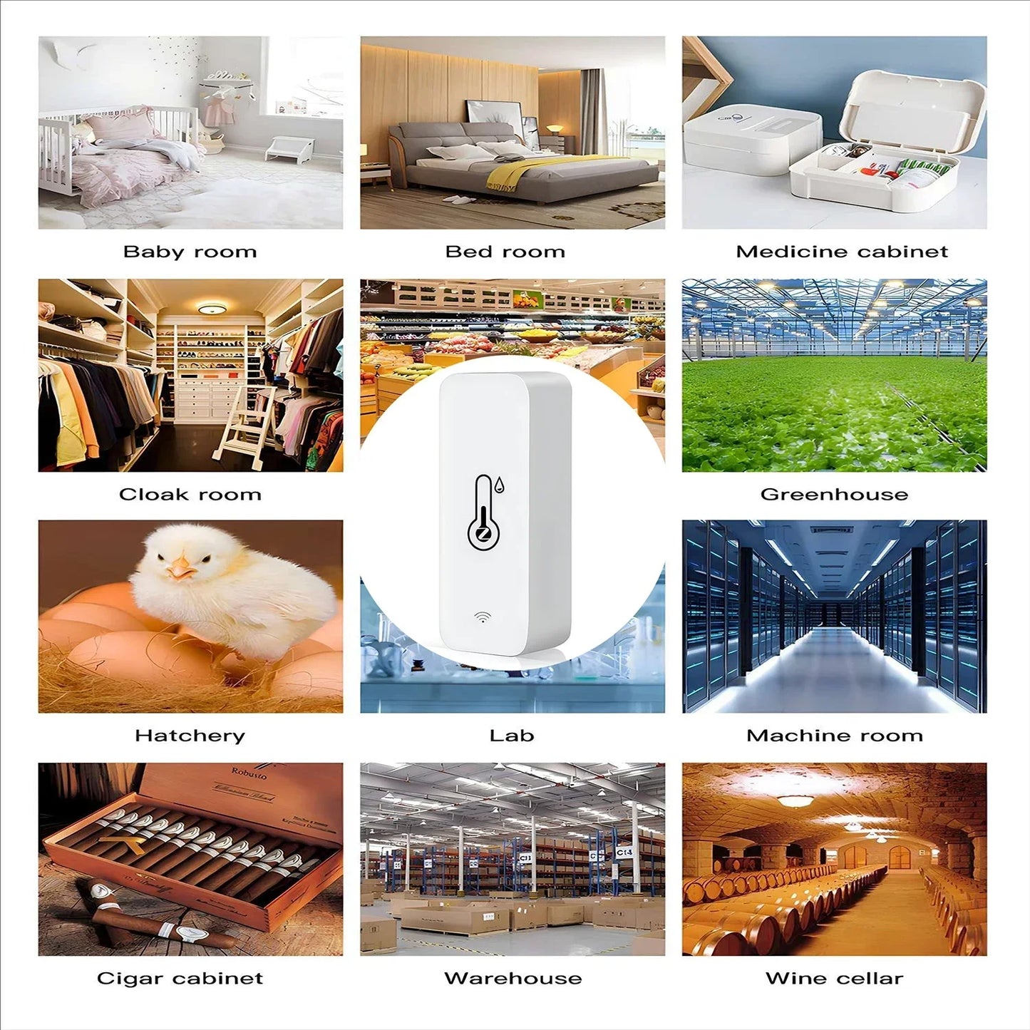 Tuya Smart Zigbee Temper & Humidity Sensor Smart Life App Home Automation Indoor Humiture Monitor Works with Alexa Google Home