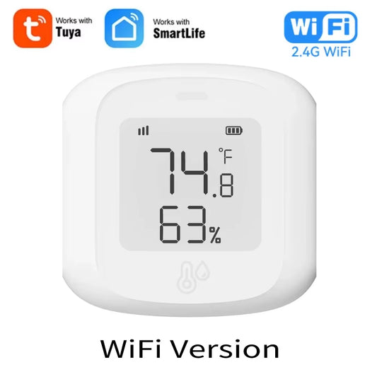 Wifi Sensor Tuya Zigbee Temperature Humidity Sensor Smart Home Automation Indoor Thermometer LCD Display Works with Alex Google