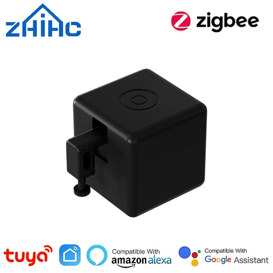 Type-C Rechargeable Tuya Zigbee Smart Touch Fingerbot plus 5V Robot Button Pusher Arm Switch Support Alexa Google Home Alice