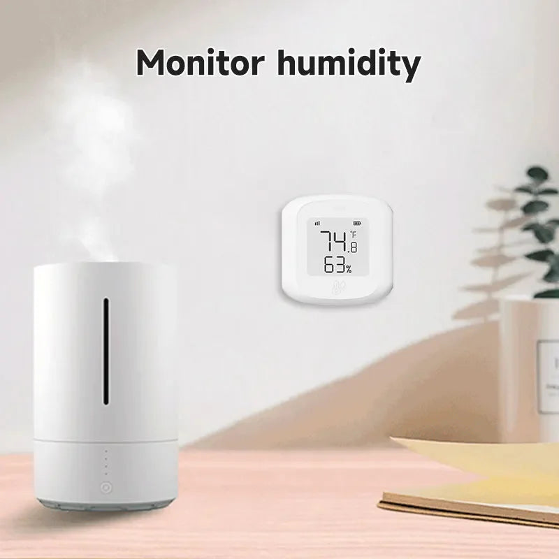 Tuya Wifi for Zigbee Temperature Humidity Sensor Smart Home Automation Indoor Thermometer LCD Display Works with Alexa Google