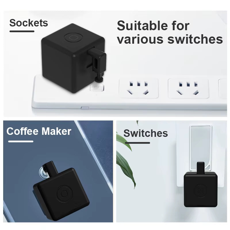 Black Zigbee Smart Fingerbot plus Switch Button Pusher Touch Arms Fingerbot Tuya Smart Life APP Control Works with Alexa Google