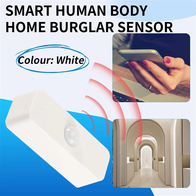 3Cgro-Tuya Zigbee Smart PIR Sensor Human Body Infrared Motion Detector Home Security Scene Linkage Automation Battery Power