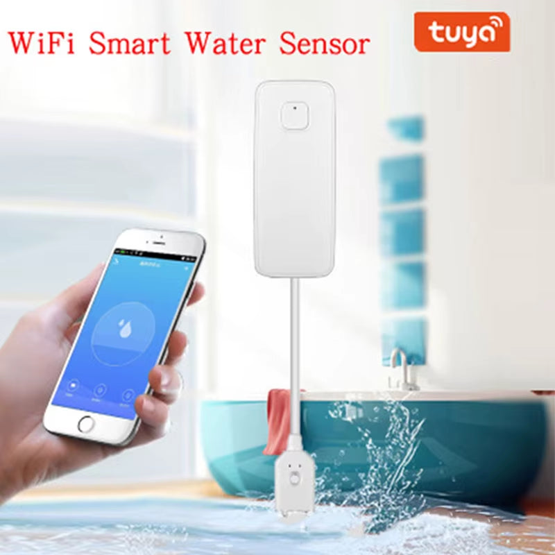 Tuya Water Leakage Alarm Detector Home Alarm Zigbee or WIFI Water Leak Sensor Water Overflow Protection System Smart Life APP
