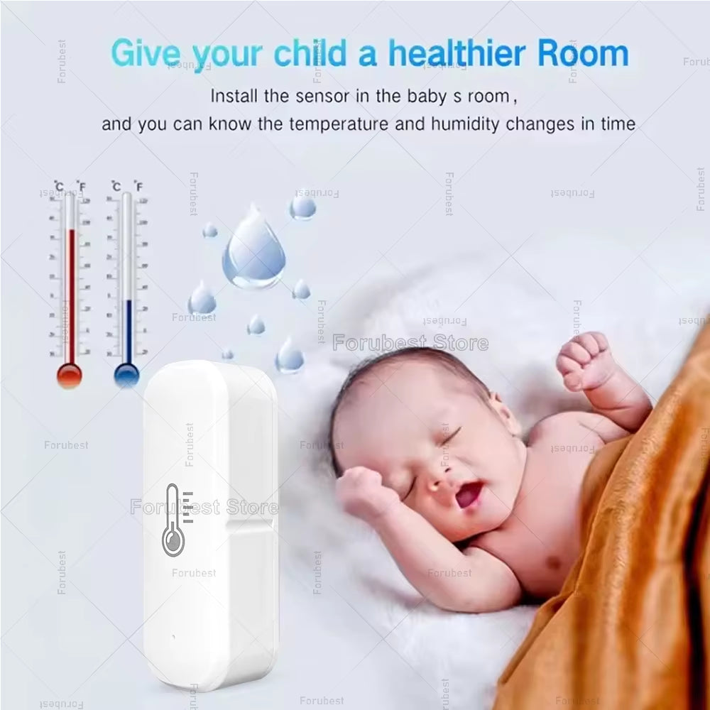 Zigbee Temperature and Humidity Sensor App Remote Monitor Smart Home Thermometer Detector for Ewelink Zigbee Bridge Alexa Alice