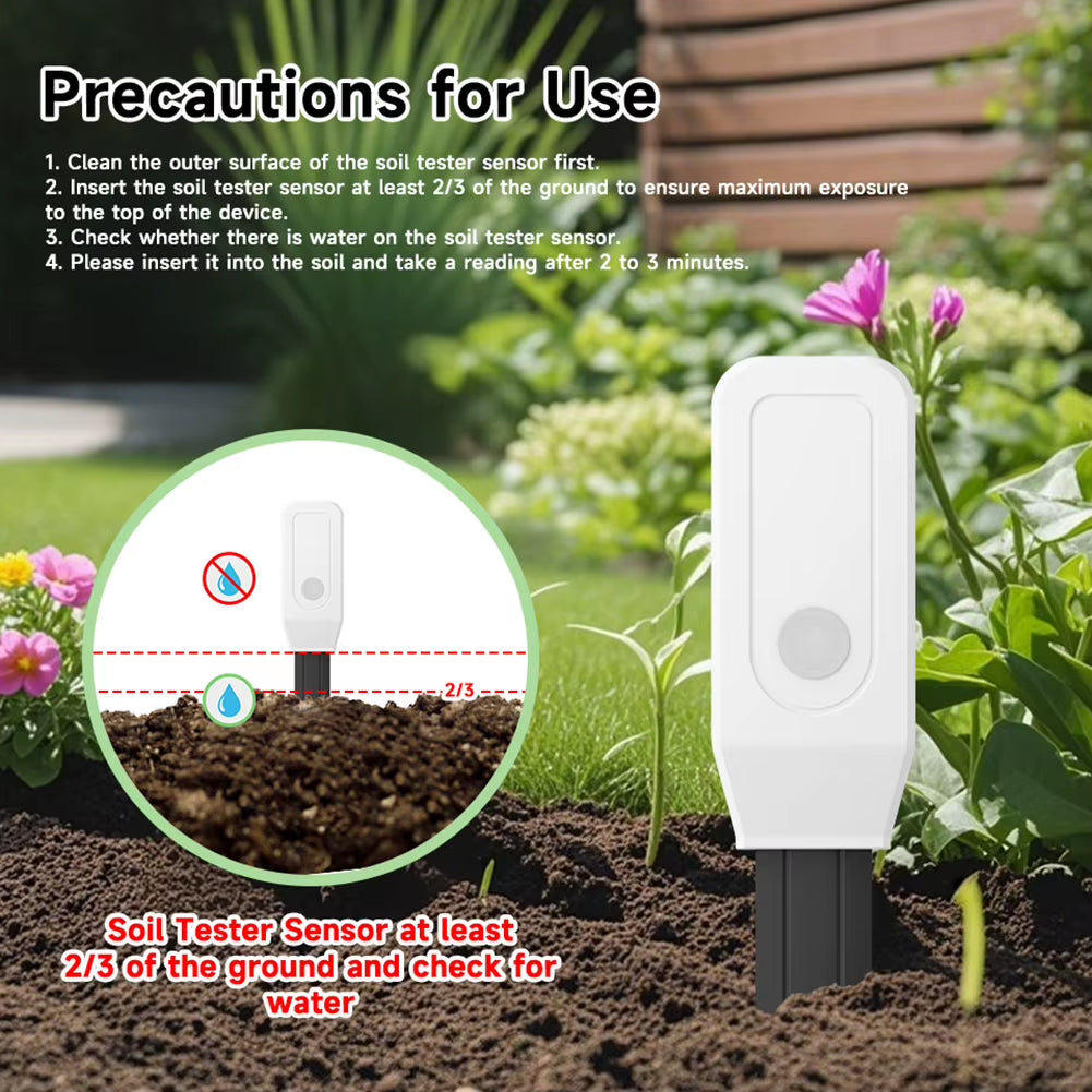 For Tuya Wifi for Zigbee Soil Tester Sensor Real Time Test Temperature Moisture Sensor Remote Monitoring for Flower Potting Tool