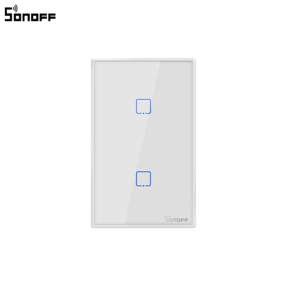 Sonoff T2 US Smart Wifi Wall Light Switch 1 2 3 Gang Touch/WiFi/433 RF/APP Remote Smart Home Wall Touch Switch Works with Alexa