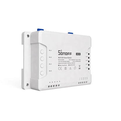 Sonoff 4CHR3 4 Gang Wifi Light Smart Switch, 4 Channels Electronic Switch IOS Android App Control, Works With Alexa Google Home
