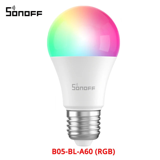 SONOFF B02-B-A60/ B05-BL-A60 WiFi Smart LED Bulb E27 Dimmable RGB Lamp Bulbs 9W 220V-240V Smart Home eWeLink APP Control