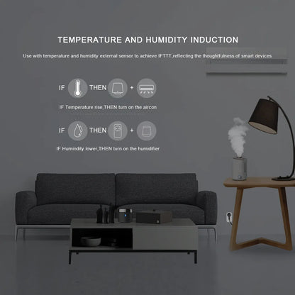 BroadLink RM4 Pro+HTS2 IR RF Version Wireless Universal Remote Hub with Temp and Humidity Sensor Smart Home Solution