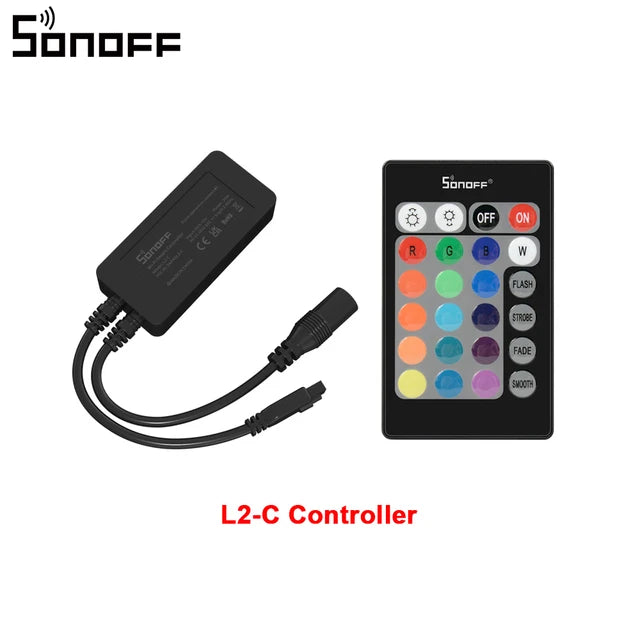 SONOFF L2 Smart LED Light Strip RGB Bluetooth-compatible eWelink APP Voice Conrtol Works with Alexa Waterproof Dance with Music