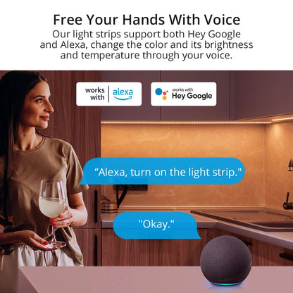 SONOFF L2 Smart LED Light Strip RGB Bluetooth-compatible eWelink APP Voice Conrtol Works with Alexa Waterproof Dance with Music
