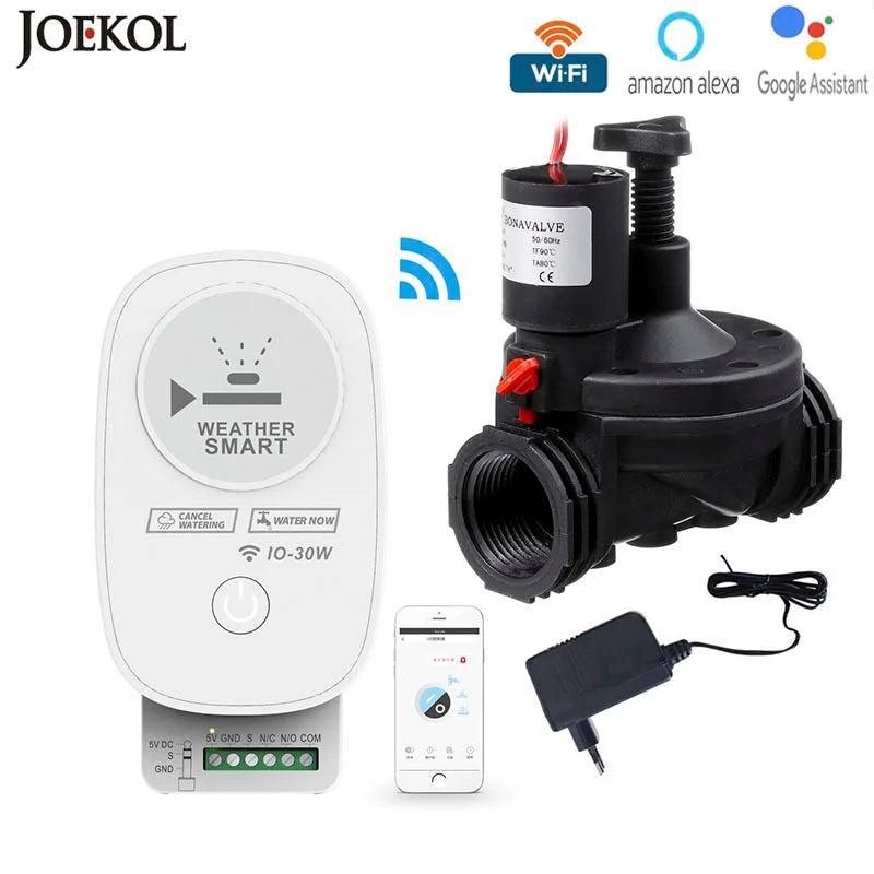 Smart Garden Irrigation Timer WIFI Connect Watering Timer Waterproof Water Valve Irrigation Controller Smart Watering System