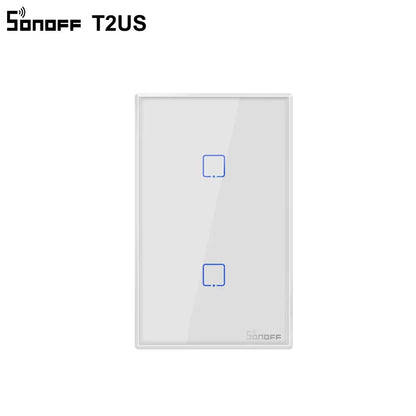SONOFF T2US TX Smart Wifi Touch Wall Light Switch With Border Smart Home 1/2/3 Gang 433 RF/Voice/APP Control Works With Alexa