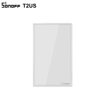 SONOFF T2US TX Smart Wifi Touch Wall Light Switch With Border Smart Home 1/2/3 Gang 433 RF/Voice/APP Control Works With Alexa