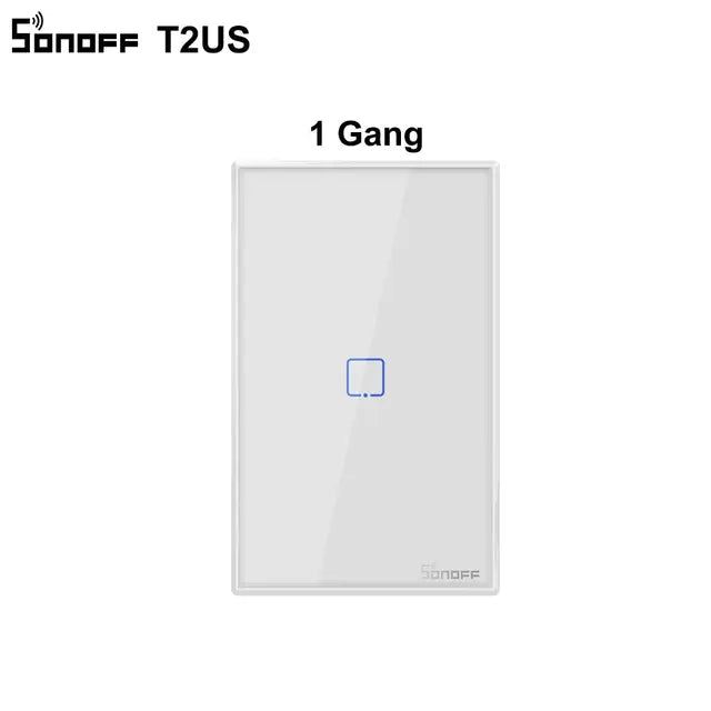 SONOFF T2US TX Smart Wifi Touch Wall Light Switch With Border Smart Home 1/2/3 Gang 433 RF/Voice/APP Control Works With Alexa