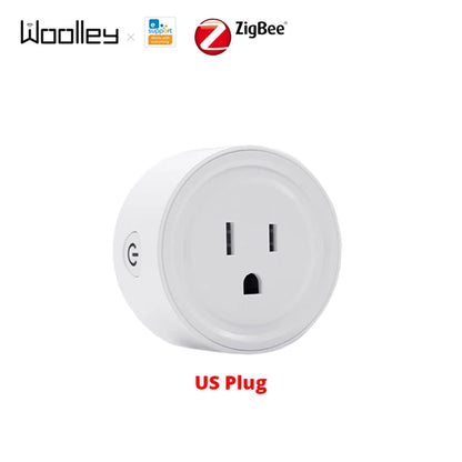 Woolley Smart ZigBee Plug UK US Wireless Control Switch Socket Smart-Home Outlet Module Compatiable With Alexa APP