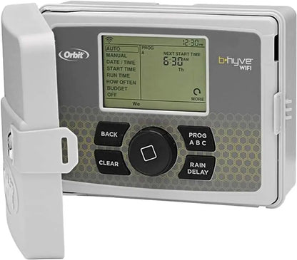 57946 B-hyve Smart Indoor/Outdoor 6-Station WiFi Sprinkler System Controller, Compatible with Alexa