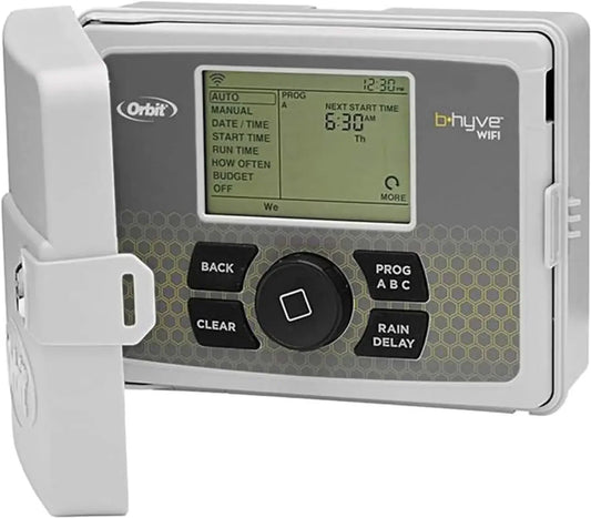 57946 B-hyve Smart Indoor/Outdoor 6-Station WiFi Sprinkler System Controller, Compatible with Alexa