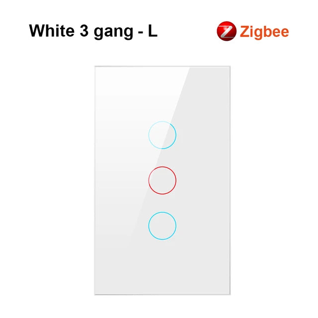 AVATTO Tuya Zigbee Wall Switch No Neutral Wire No Capacitor Required, Smart Light Switch 1/2/3 gang Works for Alexa /Google Home