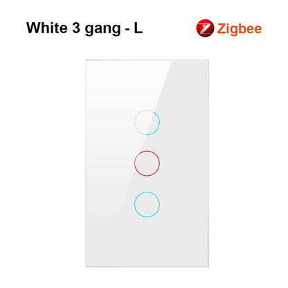 AVATTO Tuya Zigbee Wall Switch No Neutral Wire No Capacitor Required, Smart Light Switch 1/2/3 gang Works for Alexa /Google Home