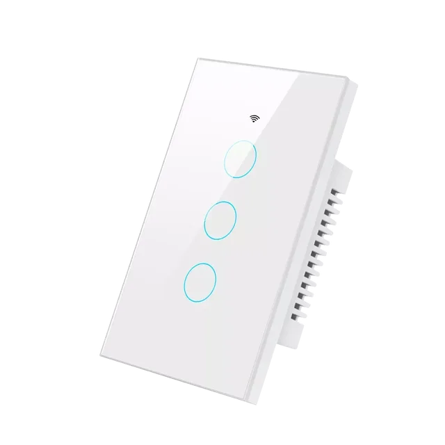 Matter WiFi Smart Switch Neutral Wire/No Neutral Wire 1/2/3 Gang Touch Wall Light Switch Work with Homekit Alexa Google Home