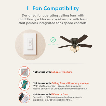 Meross HomeKit WiFi Smart Ceiling Fan Switch Light Switch Dimmer Light Switch Voice Control Need Neutral Wire Support Alexa