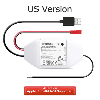 Meross HomeKit Smart WiFi Garage Door Opener WiFi Sensors Controller Remote Control Support Alexa Google Assistant SmartThings